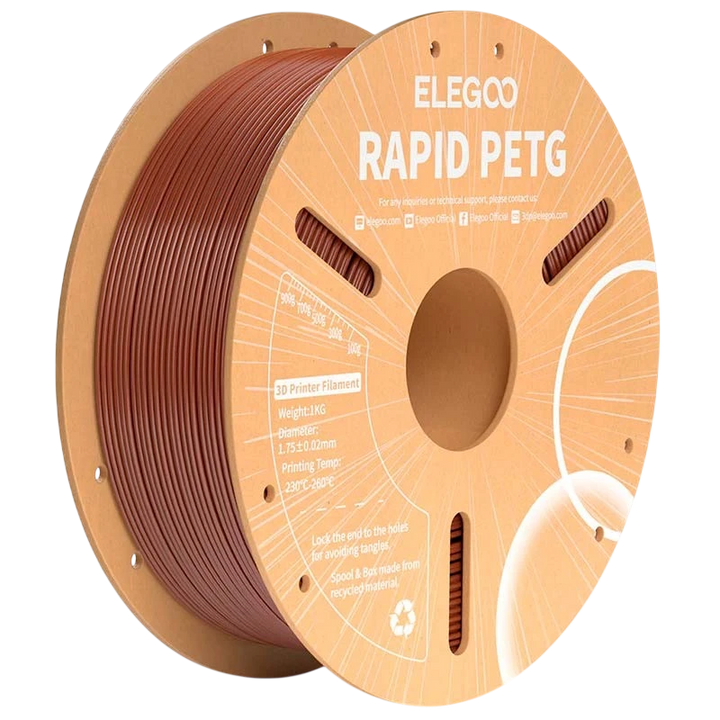 ELEGOO Rapid PETG Castanho para Impressoras 3D FDM - Filamento 1.75mm Bobina de 1kg