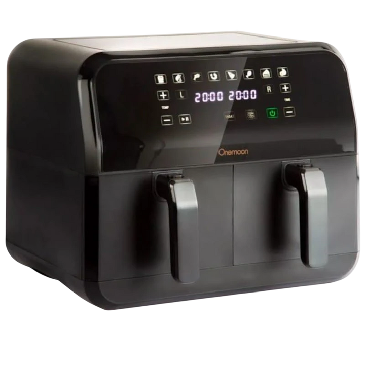 Fritadeira Sem Óleo Onemoon D8 Cesto Duplo 4L + 4L Preto