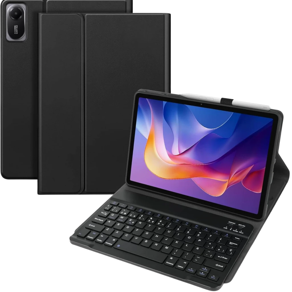 Capa com teclado para Redmi Pad 2   9.7" WiFi 4G Negro