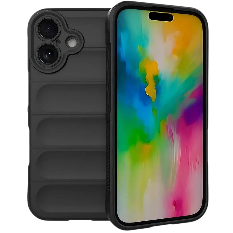 Capa de silicone Wave para iPhone 16 Preto