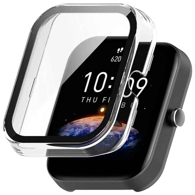 Capa PC + Vidro Temperado Amazfit Bip 3 Transparente