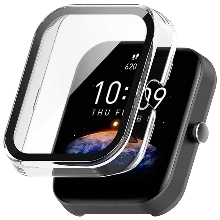 Capa PC + Vidro Temperado Amazfit Bip 3 Transparente