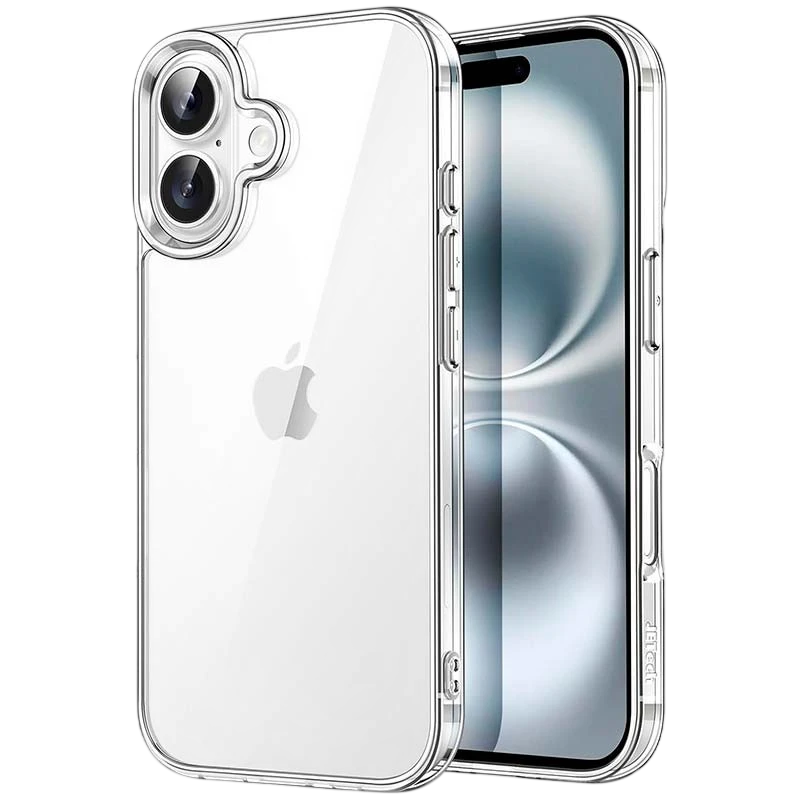 Capa Antichoques Premium para iPhone 16 Plus 6.7" Acrílico Anti-Amarelo Transparente