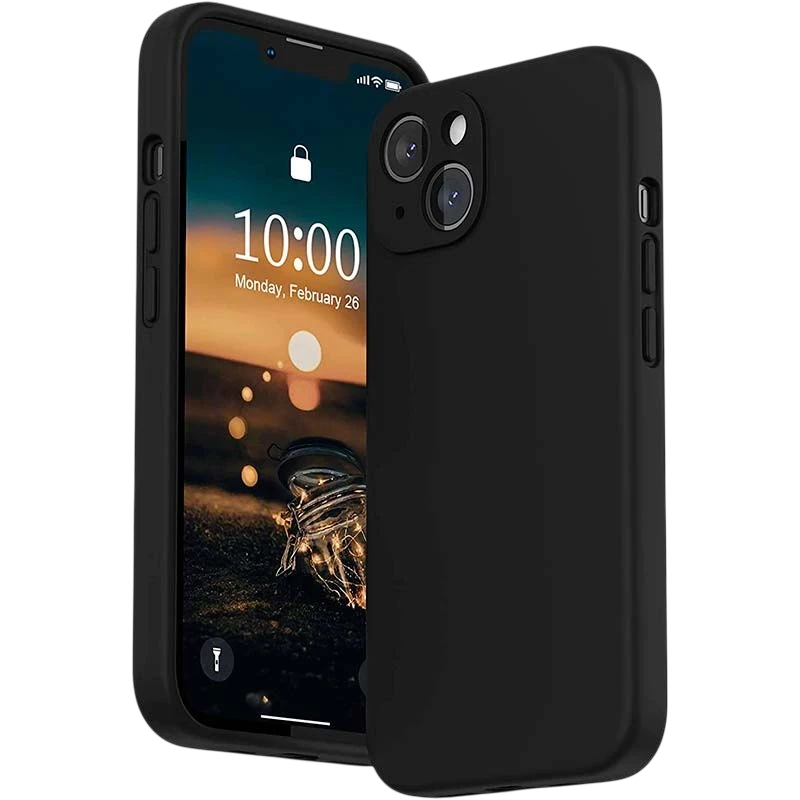 Capa iPhone 13 Square Liquid Premium Preto