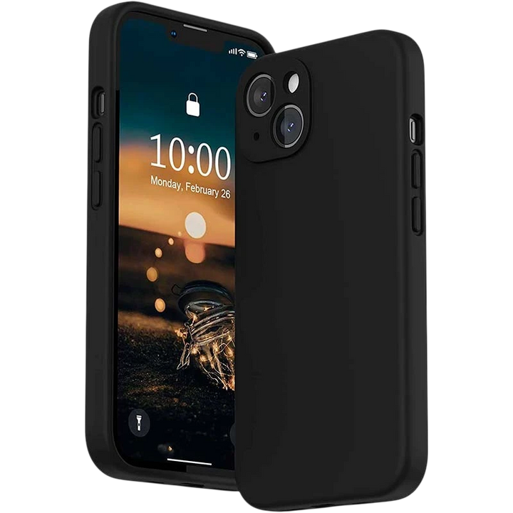 Capa iPhone 13 Square Liquid Premium Preto
