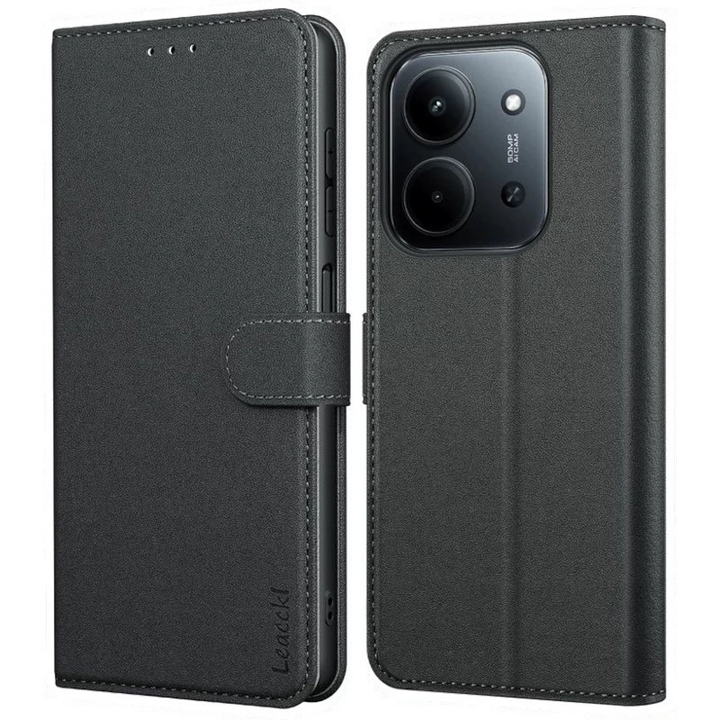 Capa para livro 360º Protection Xiaomi Redmi 15C 4G/5G Preto
