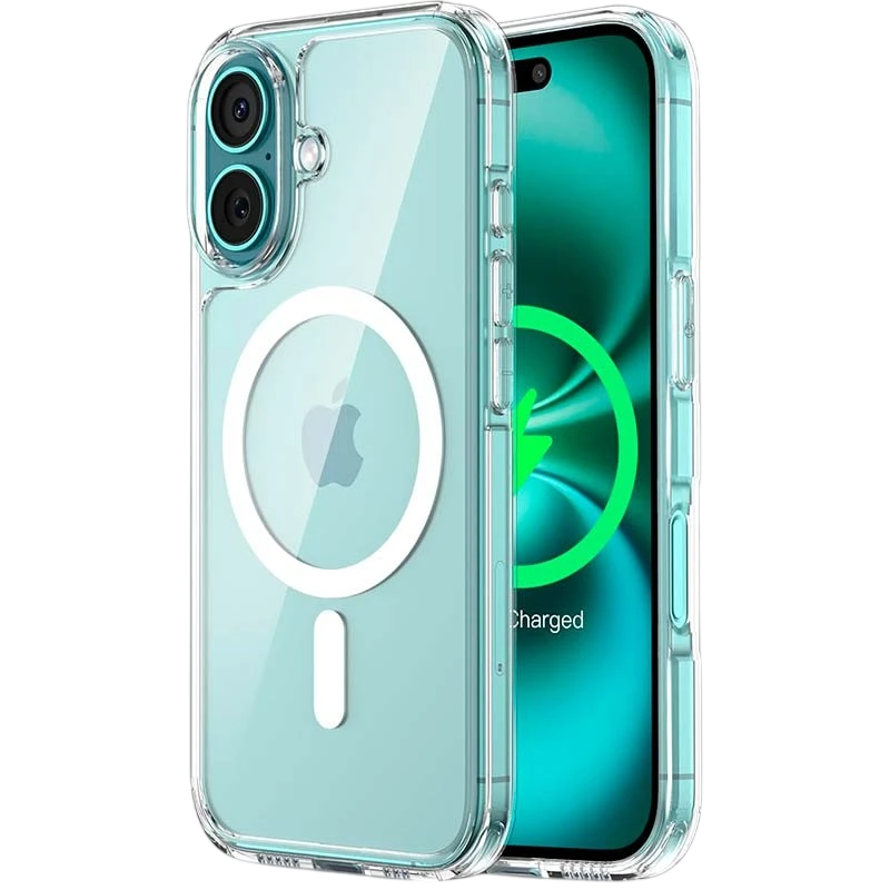 Capa Magsafe Compatível para iPhone 16 Plus 6.7’’ Transparente