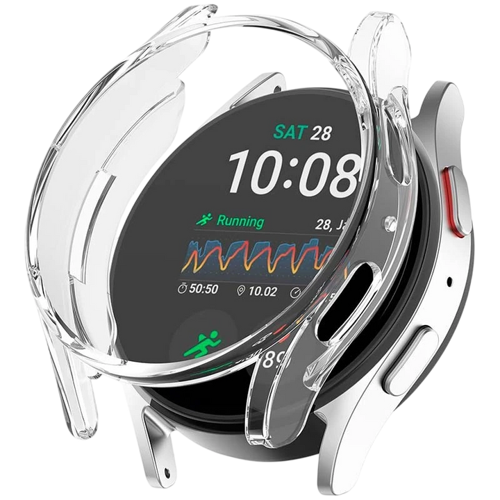 Capa PC + Vidro Temperado Samsung Galaxy Watch7 40mm Transparente