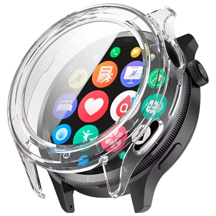 Capa para PC + Vidro Temperado Transparente para Xiaomi Watch S5