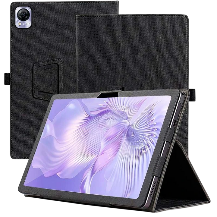 Capa Inteligente de PU Blackview MEGA 1 com Suporte Preto