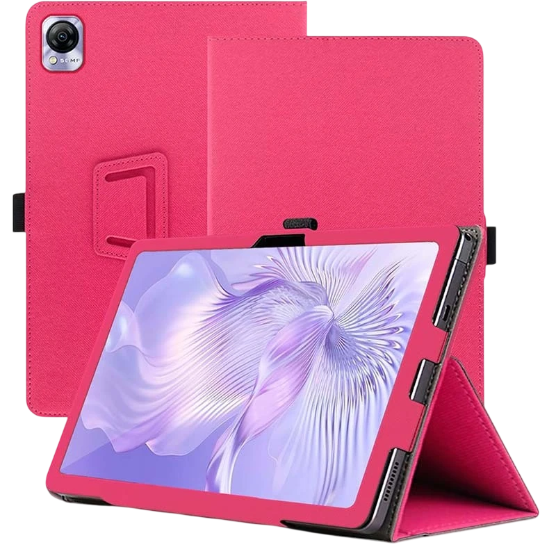 Capa Inteligente de PU Blackview MEGA 1 com Suporte Rosa