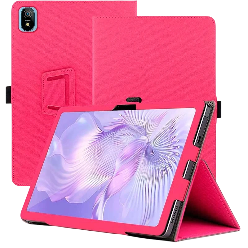 Capa Inteligente de PU Blackview Tab 18 com Suporte Rosa