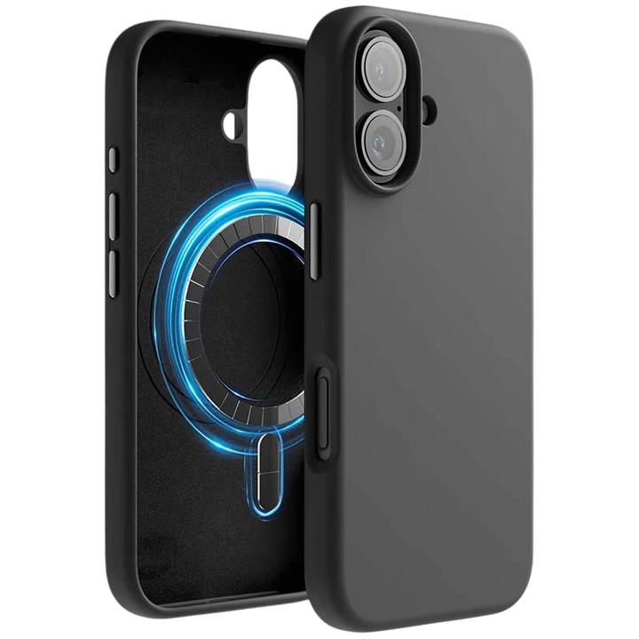 Capa Macia Magsafe Compatível iPhone 16 6.1" Preto