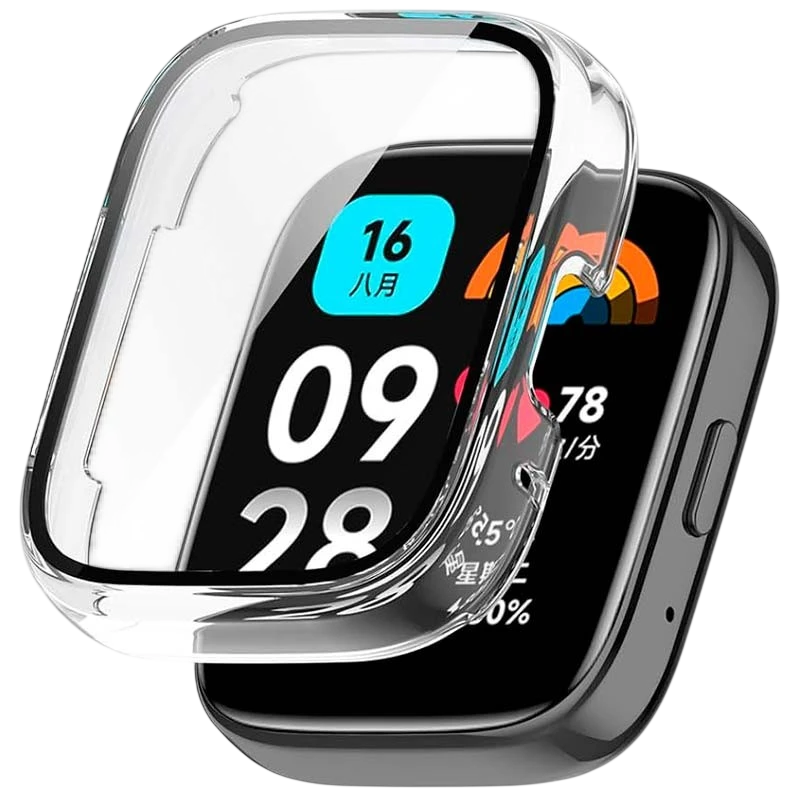 Capa PC + Vidro Temperado CXiaomi Redmi Watch 3 Active Transparente