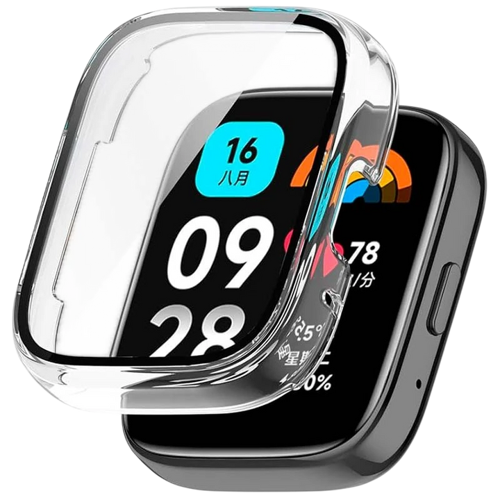 Capa PC + Vidro Temperado CXiaomi Redmi Watch 3 Active Transparente