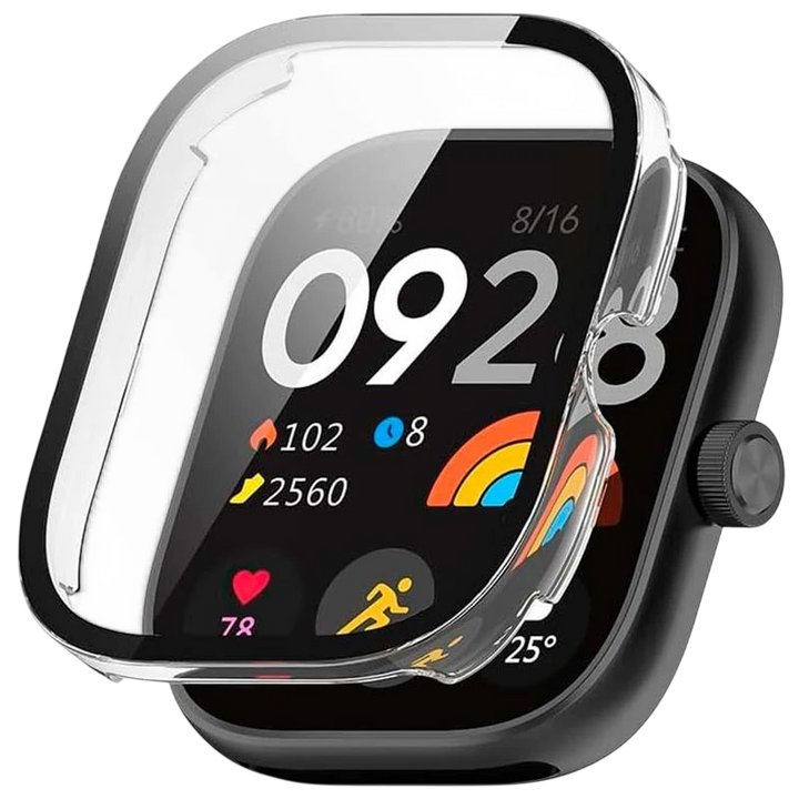 Capa PC + Vidro Temperado Xiaomi Redmi Watch 4 Transparente