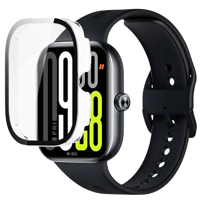 Capa PC + Vidro Temperado Xiaomi Redmi Watch 5/Redmi Watch 6 Transparente