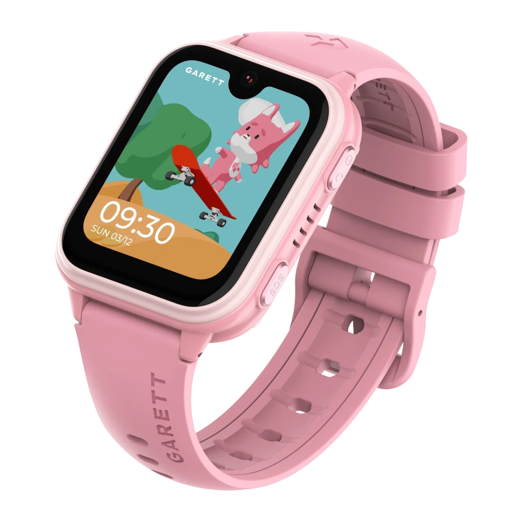 Garett Kids Vibe 4G Rosa 1,78 polegadas AMOLED GPS Chamadas 1,5 dias IP67 Smartwatch