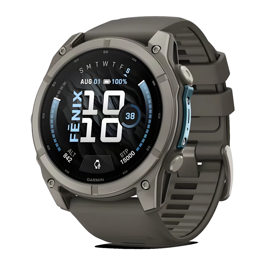 Garmin Fenix 9 51mm AMOLED Sapphire Titanium Cinzento Pebble Mapas TopoActive