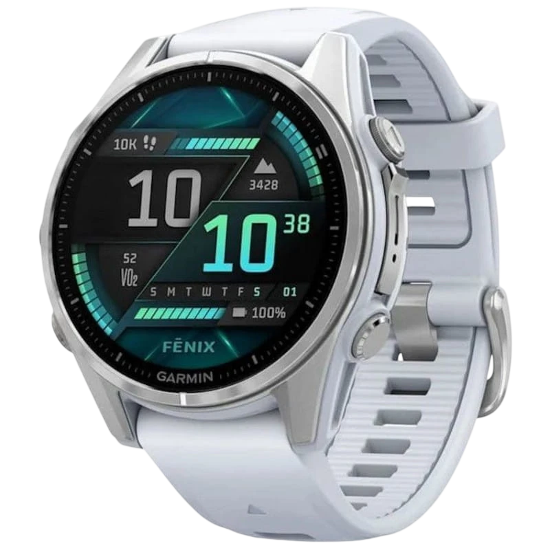 Garmin Fenix 8 AMOLED 43mm Aço Branco - Relógio Inteligente