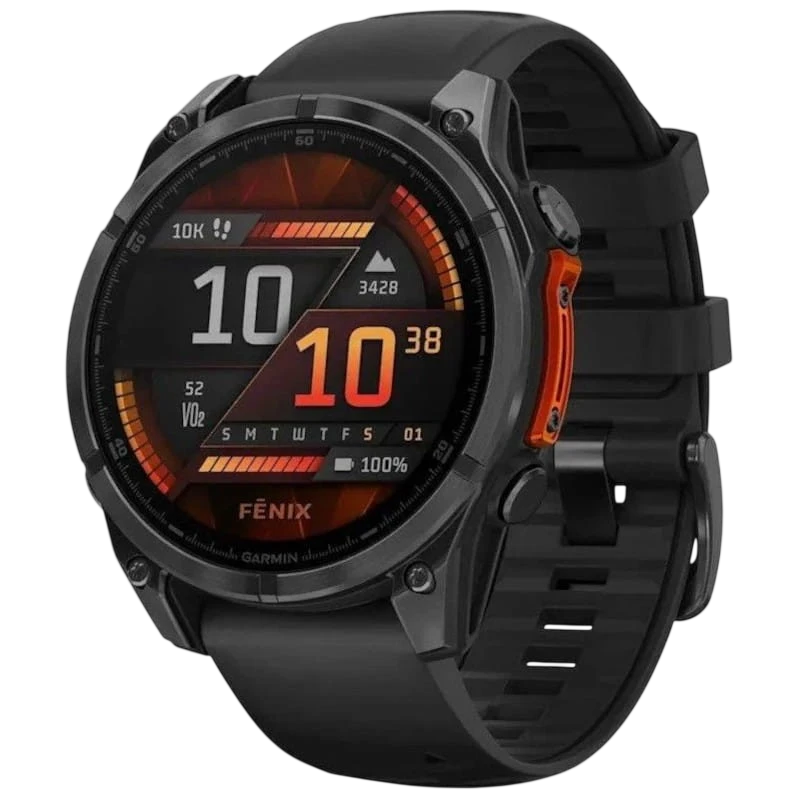 Garmin Fenix 8 AMOLED 47mm Aço Preto - Relógio Inteligente