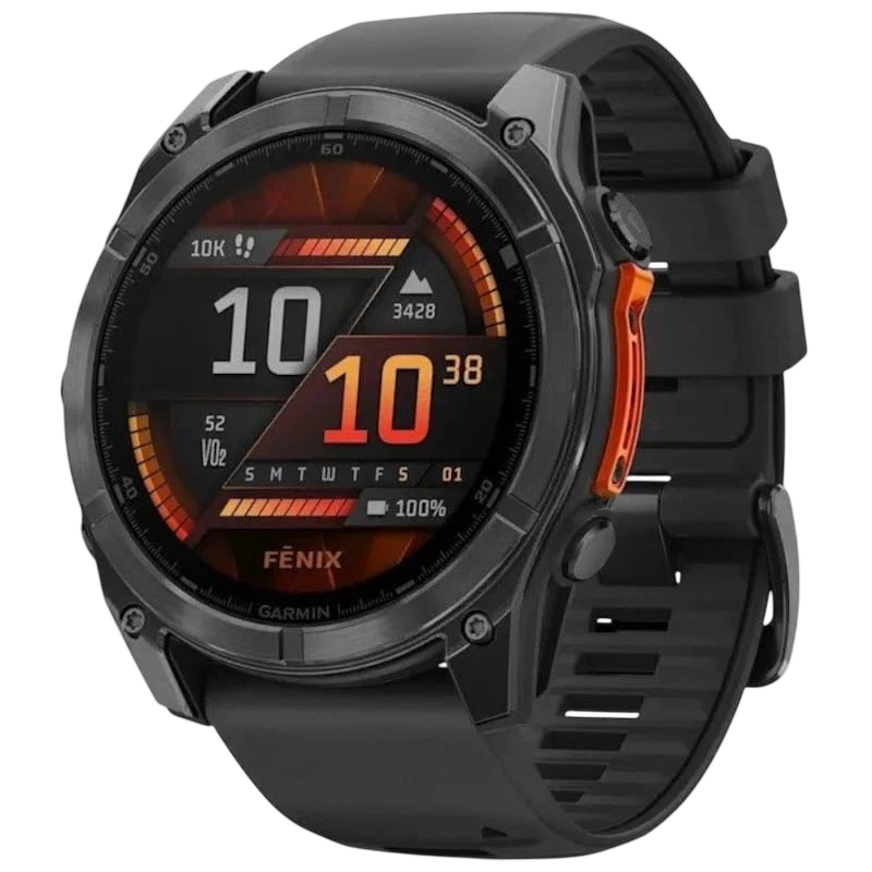 Garmin Fenix 8 AMOLED 51mm Aço Preto - Relógio Inteligente