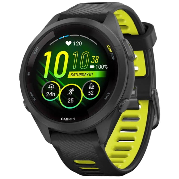 Garmin Forerunner 265S GPS Preto/Amarelo 42mm – Relógio inteligente