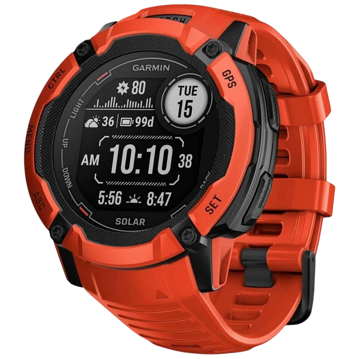 Garmin Instinct 2X Solar 50mm Vermelho - Smartwatch com GPS