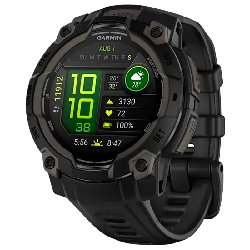 Garmin Instinct 3 AMOLED 45mm Preto com Bracelete Preto - Smartwatch com GPS