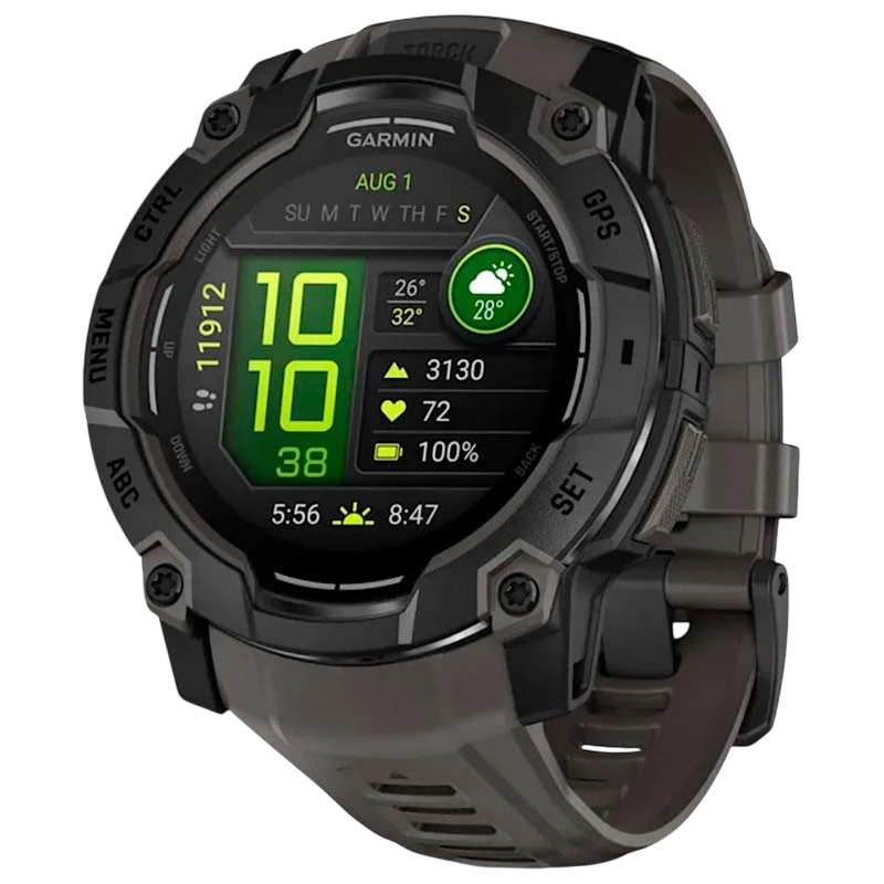 Garmin Instinct 3 AMOLED 50mm Preto com Bracelete Carvão - Smartwatch com GPS