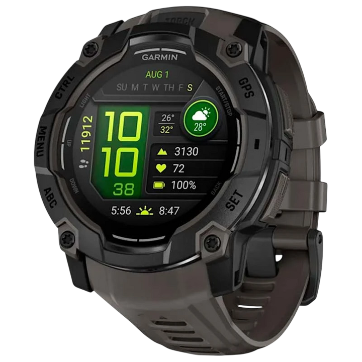 Garmin Instinct 3 AMOLED 50mm Preto com Bracelete Carvão - Smartwatch com GPS