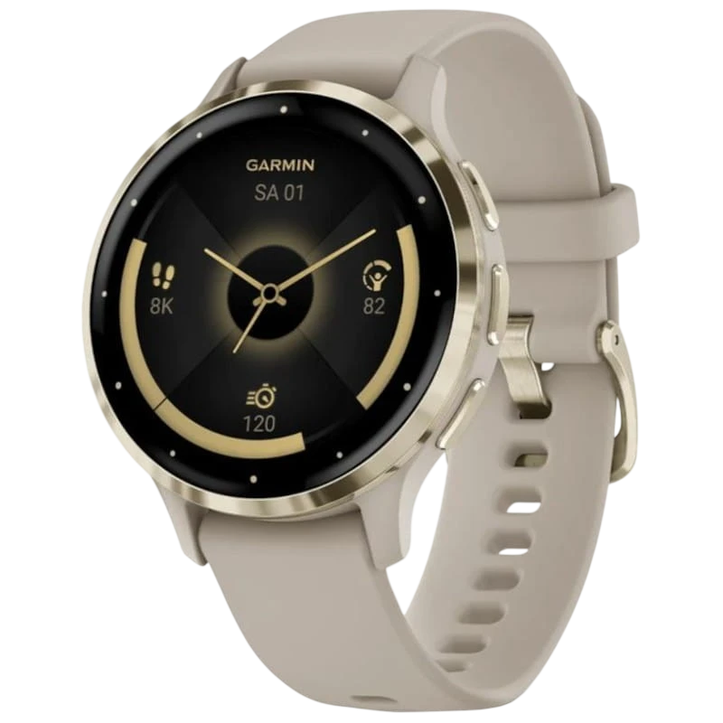 Garmin Venu 3S Beige Dourado - Relógio inteligente