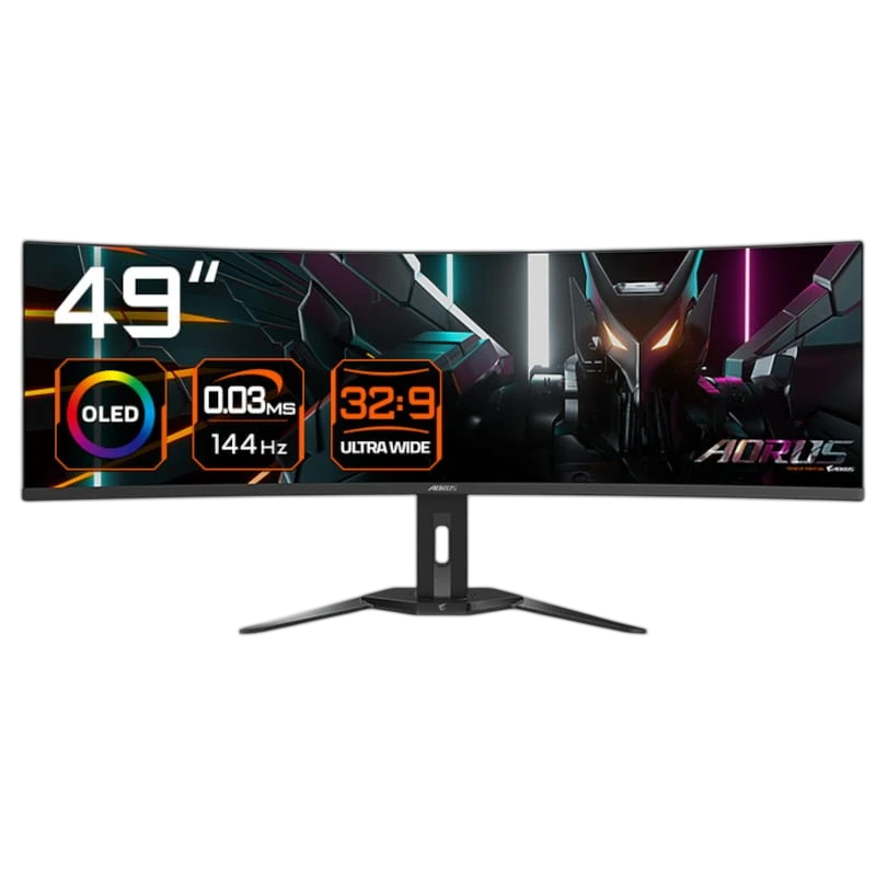 Gigabyte AORUS CO49DQ 49 WDQHD OLED UltraWide Curvo 144 Hz FreeSync Premium Pro Preto