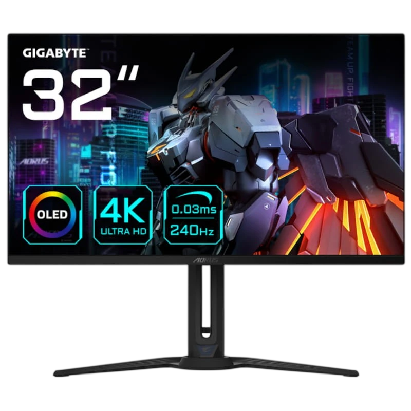 Gigabyte AORUS FO32U2 32" 4K Ultra HD OLED 240 Hz FreeSync Premium Pro Preto