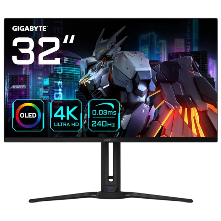 Gigabyte AORUS FO32U2 32" 4K Ultra HD OLED 240 Hz FreeSync Premium Pro Preto