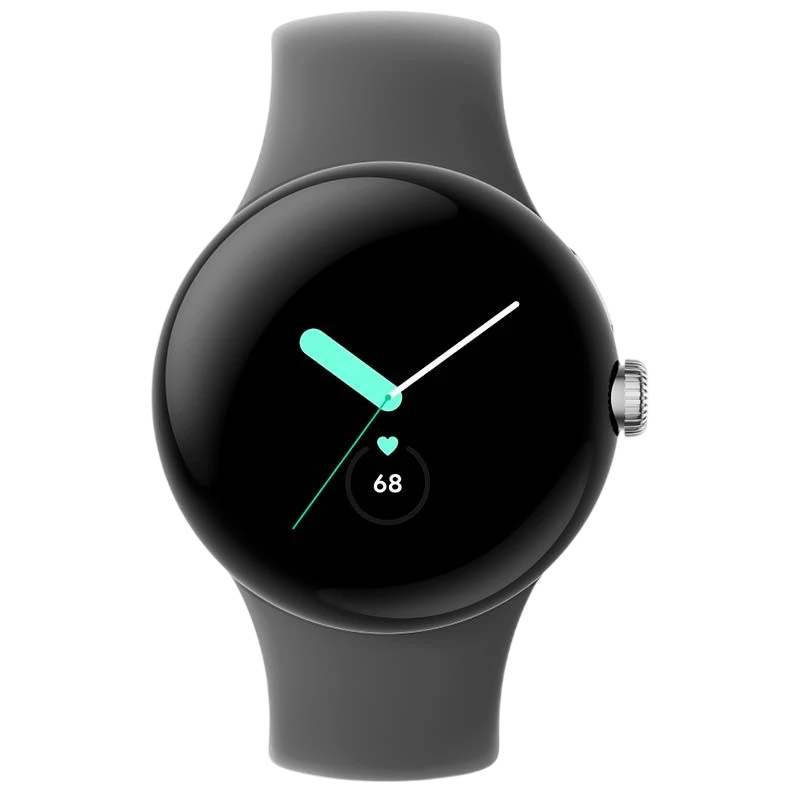 Google Pixel Watch Wi-Fi Prateado com Bracelete Carvão