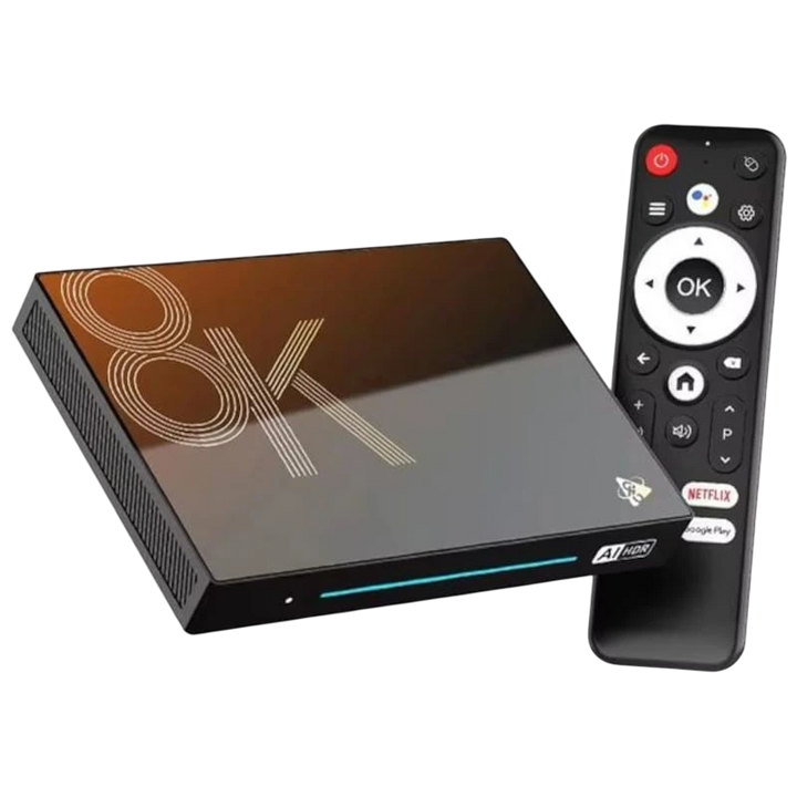 H96 MAX M9S 8K RK3576 4GB/32GB Wifi 6 Android 14 Preto - Android TV