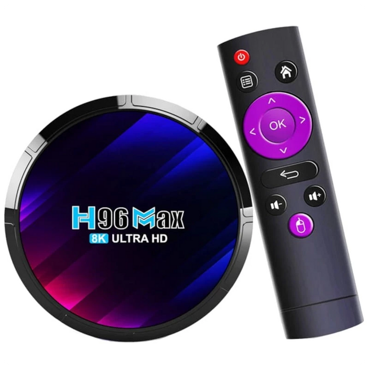 H96 MAX RK3528 4GB/64GB Android 13 Preto – Android TV