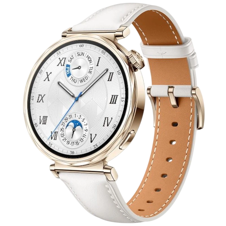 Huawei Watch GT5 41mm GPS Bracelete Em Pele Branco - Relógio Inteligente