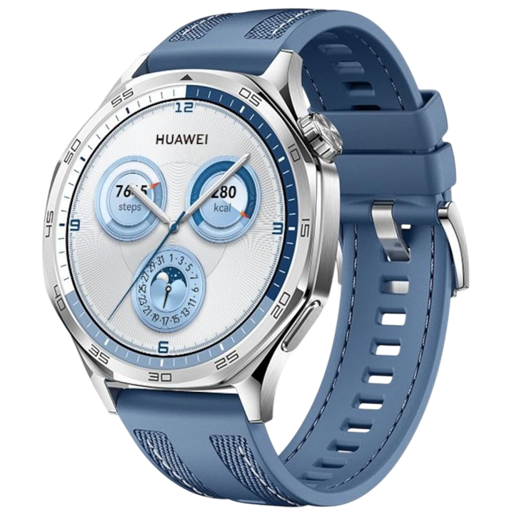 Huawei Watch GT5 46 mm GPS Bracelete de tecido azul - Relógio inteligente