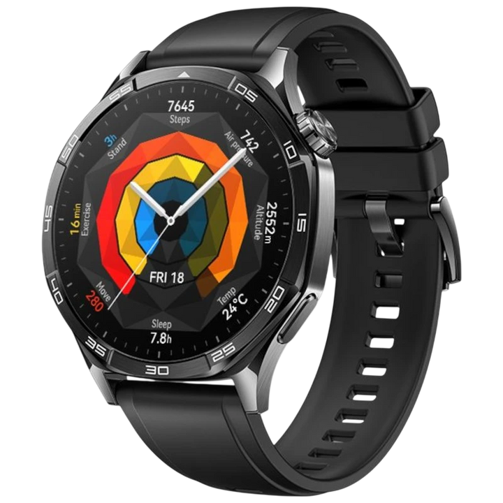 Huawei Watch GT5 46mm GPS Bracelete Fluoroelastómero Preto - Relógio Inteligente