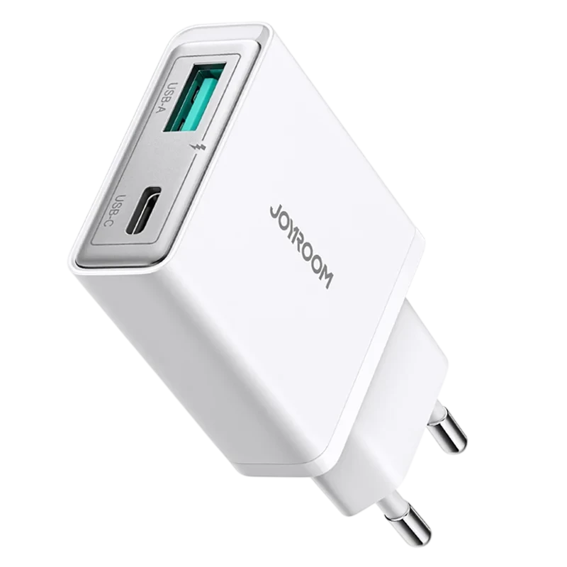 Carregador Joyroom Super Slim 20W com portas USB-C e USB-A