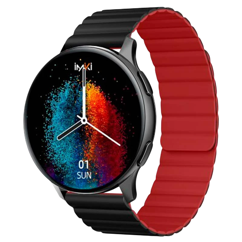 Imiki KW66 Pro Noir avec Bracelet Magnétique + Silicone - Montre Connectée