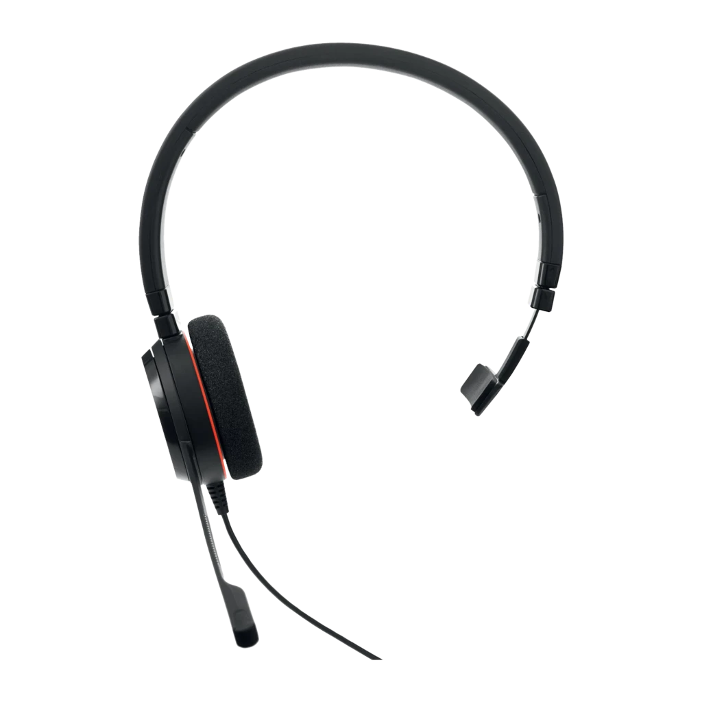 Evolve 20 UC Mono USB-C/A Jabra - Auscultadores monoauriculares com arnês USB-C/USB-A de 28 mm