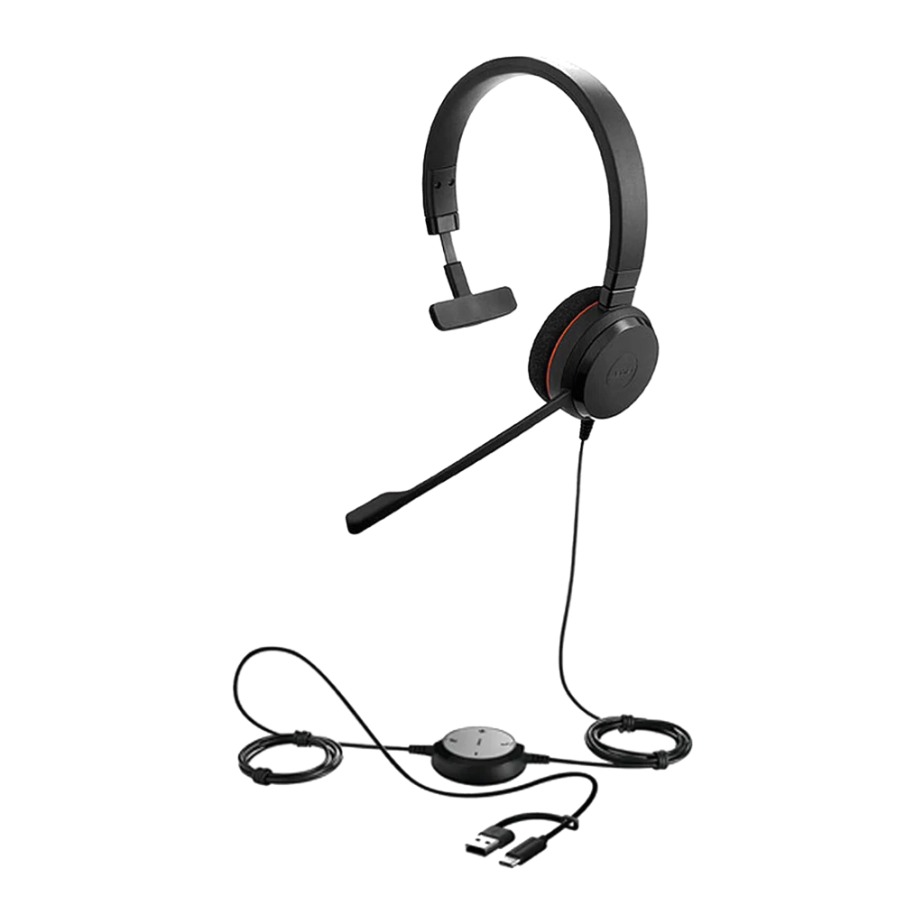 Auriculares Jabra Evolve 20 Mono USB-C/A Diadema Monoaural 28mm