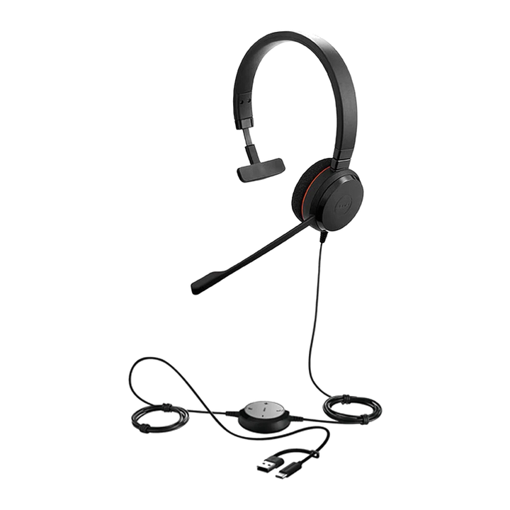 Auriculares Jabra Evolve 20 Mono USB-C/A Diadema Monoaural 28mm