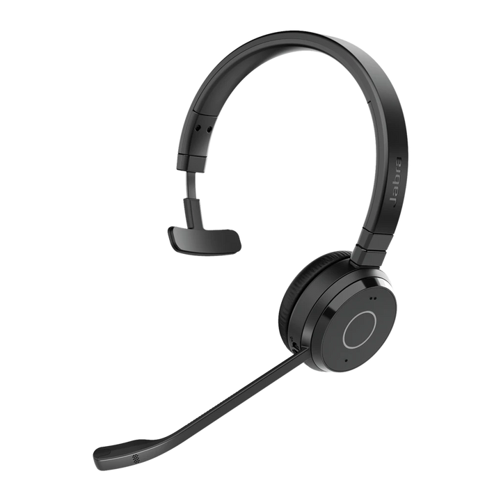 Auscultadores Jabra Evolve 65 TE UC Mono com arnês, monoauriculares, 16h, Bluetooth 5.2,