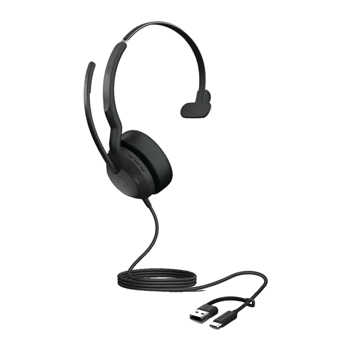 Auriculares Jabra Evolve2 50 USB-C/A Mono Cancelamento de Ruído Headband Monoaural