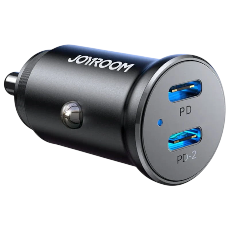 Joyroom JR-CCN06 Dual USB-C Mini Metal - Carregador de carro