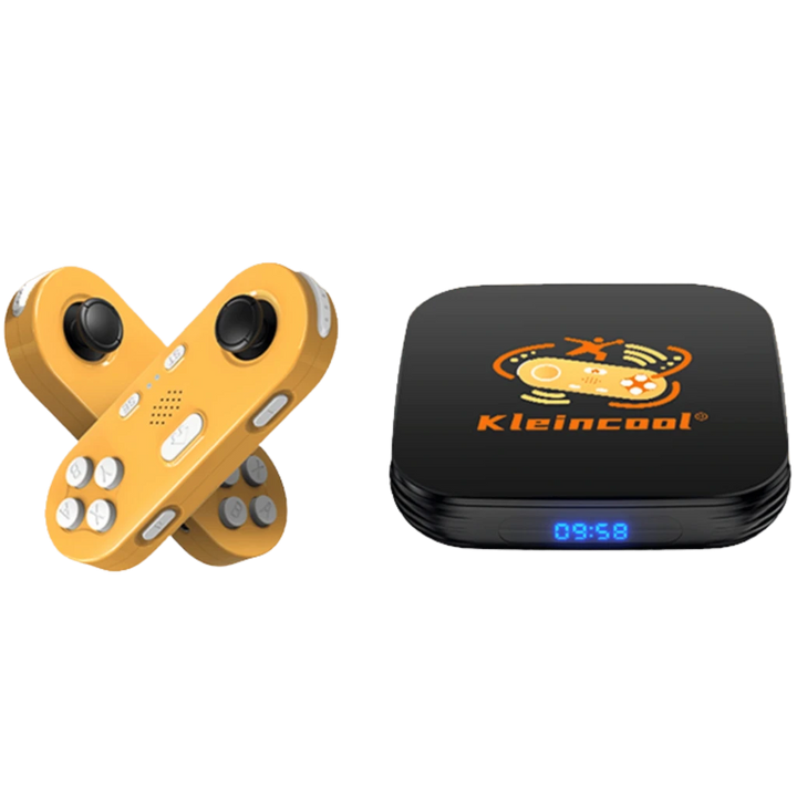 KLEINCOOL X8 Consola de jogos com sensor de movimento - LS043 4K Somatosensorial 64 GB - Android TV Box e Consola Retro
